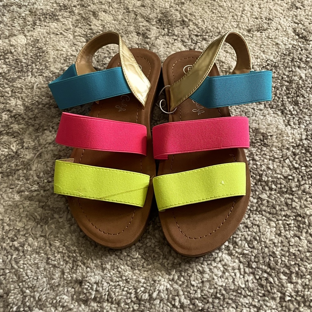 Color Block Sandals (NWOT)
